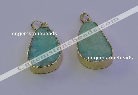 NGP7134 20*30mm - 22*32mm freeform amazonite gemstone pendants