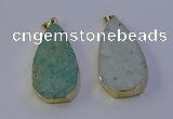 NGP7135 25*50mm - 28*55mm freeform amazonite gemstone pendants