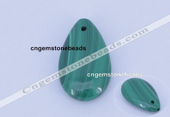 NGP714 12*20mm flat teardrop natural malachite gemstone pendant