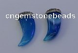 NGP7141 20*50mm - 22*55mm oxhorn agate gemstone pendants