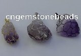 NGP7149 20*40mm - 30*45mm faceted nuggets amethyst pendants