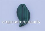 NGP715 15*37mm marquise natural malachite gemstone pendant