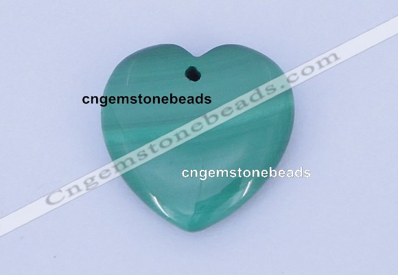 NGP716 30*30mm heart natural malachite gemstone pendant