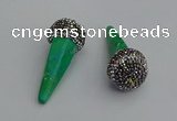 NGP7174 20*50mm faceted cone white howlite turquoise pendants