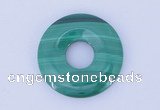 NGP718 8*25mm natural malachite gemstone donut pendant