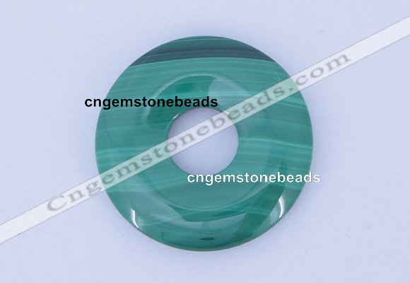 NGP718 8*25mm natural malachite gemstone donut pendant