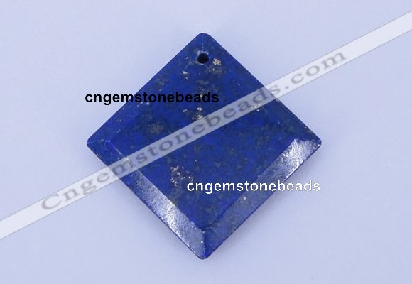 NGP720 6*32mm diamond natural lapis lazuli gemstone pendant