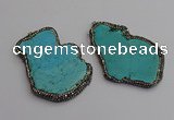 NGP7222 30*50mm - 40*60mm freeform turquoise gemstone pendants