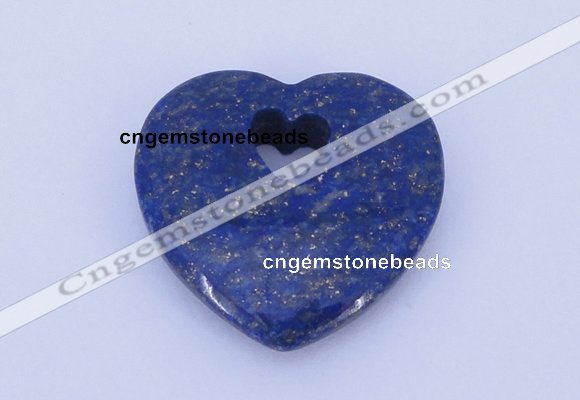 NGP723 26*26mm heart natural lapis lazuli gemstone pendant