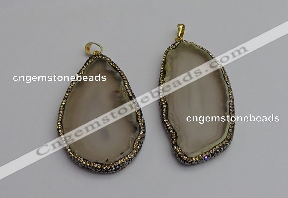 NGP7234 35*60mm - 30*70mm freeform agate pendants wholesale