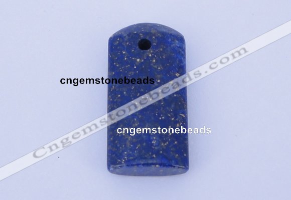 NGP724 14*29mm rectangle natural lapis lazuli gemstone pendant