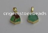 NGP7240 15*20mm australia chrysoprase pendants wholesale