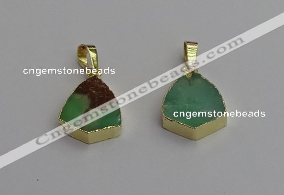 NGP7240 15*20mm australia chrysoprase pendants wholesale