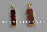 NGP7242 15*28mm rectangle mookaite gemstone pendants wholesale