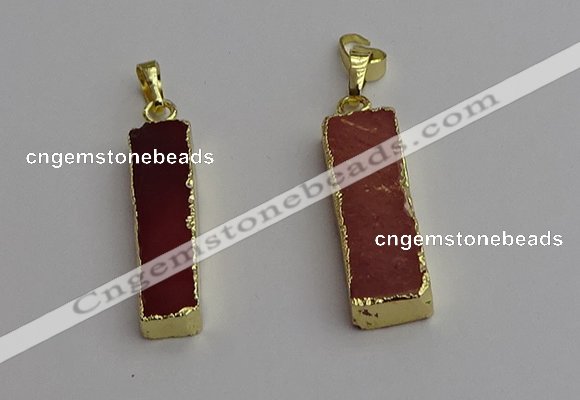 NGP7242 15*28mm rectangle mookaite gemstone pendants wholesale