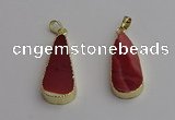 NGP7245 10*40mm flat teardrop mookaite gemstone pendants