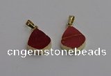 NGP7246 15*20mm flat teardrop mookaite gemstone pendants