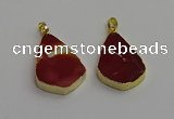 NGP7247 22*35mm flat teardrop mookaite gemstone pendants