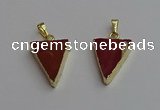 NGP7250 18*25mm triangle mookaite gemstone pendants