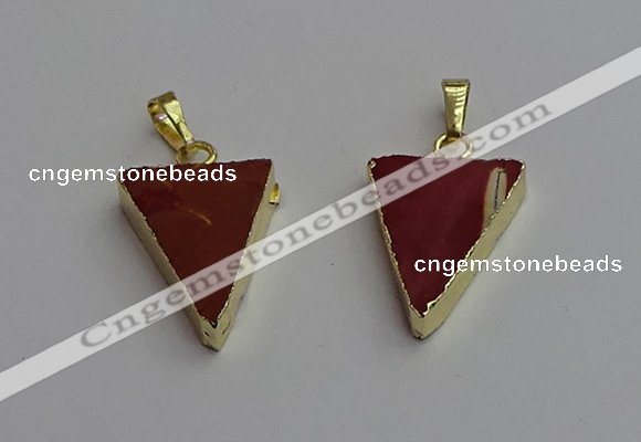 NGP7250 18*25mm triangle mookaite gemstone pendants