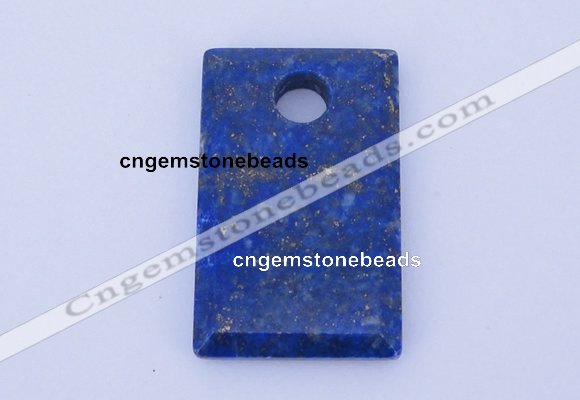 NGP726 21*31mm rectangle natural lapis lazuli gemstone pendant