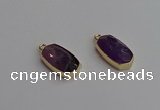 NGP7260 13*25mm faceted freeform amethyst pendants wholesale