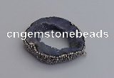 NGP7285 25*35mm - 35*40mm freeform plated druzy agate pendants