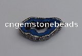 NGP7288 25*35mm - 35*40mm freeform plated druzy agate pendants