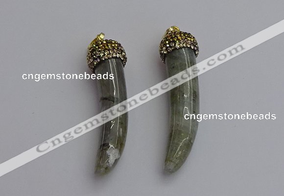 NGP7310 8*50mm - 10*55mm oxhorn labradorite pendants wholesale