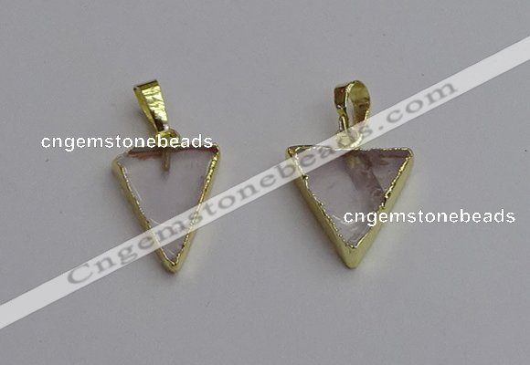 NGP7330 16*18mm - 15*20mm triangle white crystal pendants