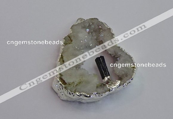 NGP7384 45*50mm - 50*55mm freeform druzy agate pendants