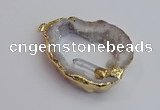 NGP7388 45*50mm - 50*55mm freeform druzy agate pendants