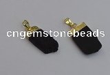 NGP7437 12*30mm - 15*35mm freeform black obsidian pendants