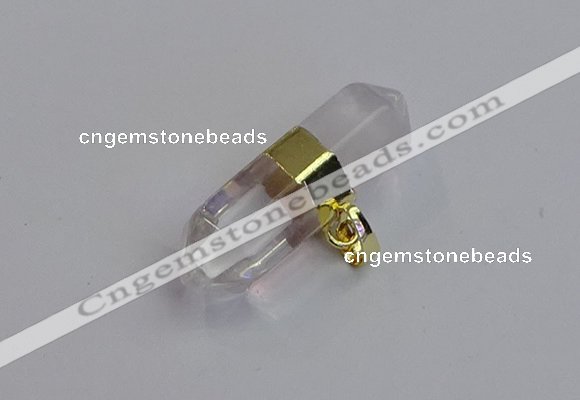 NGP7441 12*45mm sticks white crystal pendants wholesale