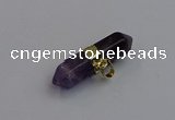 NGP7445 12*45mm sticks amethyst gemstone pendants wholesale