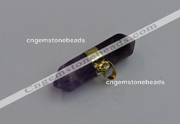 NGP7445 12*45mm sticks amethyst gemstone pendants wholesale