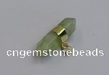 NGP7446 12*45mm sticks green rutilated quartz pendants wholesale