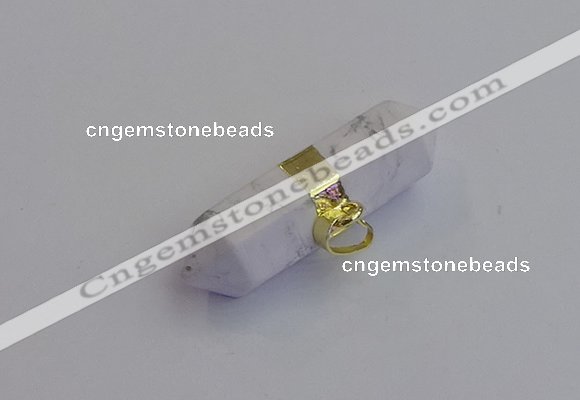 NGP7448 12*45mm sticks white howlite pendants wholesale