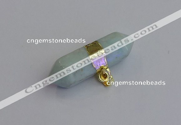 NGP7450 12*45mm sticks amazonite gemstone pendants wholesale