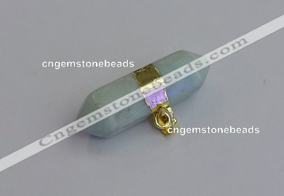 NGP7450 12*45mm sticks amazonite gemstone pendants wholesale