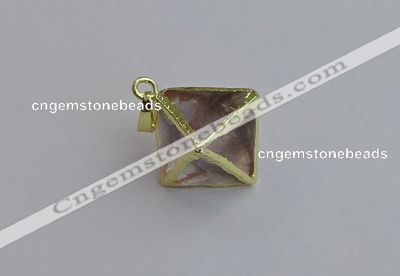 NGP7553 20*22mm white crystal pendants wholesale