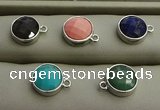 NGP7565 12mm coin mixed gemstone pendants wholesale