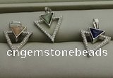 NGP7604 16*19mm arrowhead mixed gemstone pendants wholesale