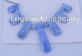 NGP77 Fashion blue lace agate gemstone pendants set jewelry wholesale