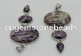 NGP8005 50*82mm - 52*86mm dogtooth amethyst pendant set jewelry