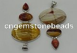 NGP8015 50*82mm - 52*86mm mookaite gemstone pendant set jewelry