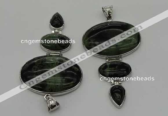 NGP8021 50*82mm - 52*86mm kambaba jasper pendant set jewelry