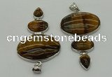 NGP8038 50*82mm - 52*86mm yellow tiger eye pendant set jewelry