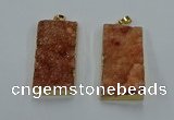 NGP8522 25*50mm - 27*53mm rectangle druzy agate pendants