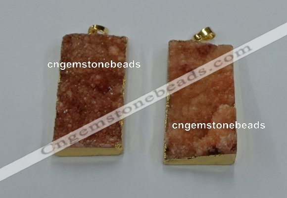 NGP8522 25*50mm - 27*53mm rectangle druzy agate pendants